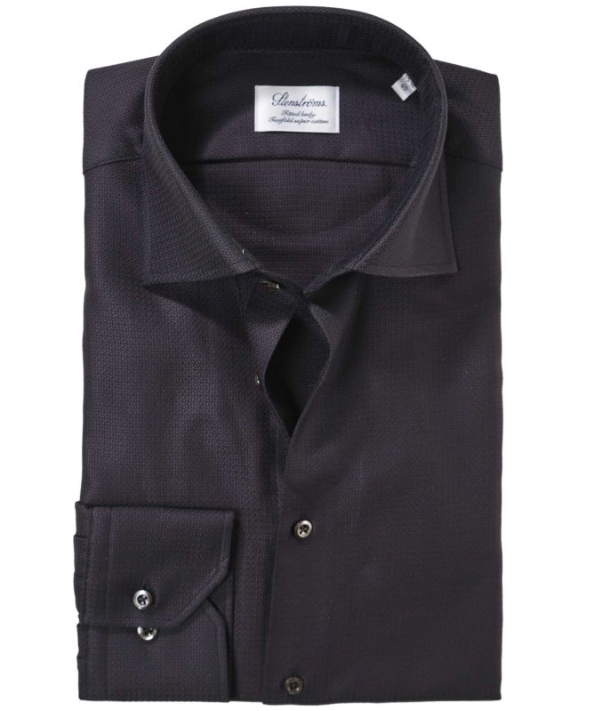 Stenstroms Fitted Body Texture Twill Shirt