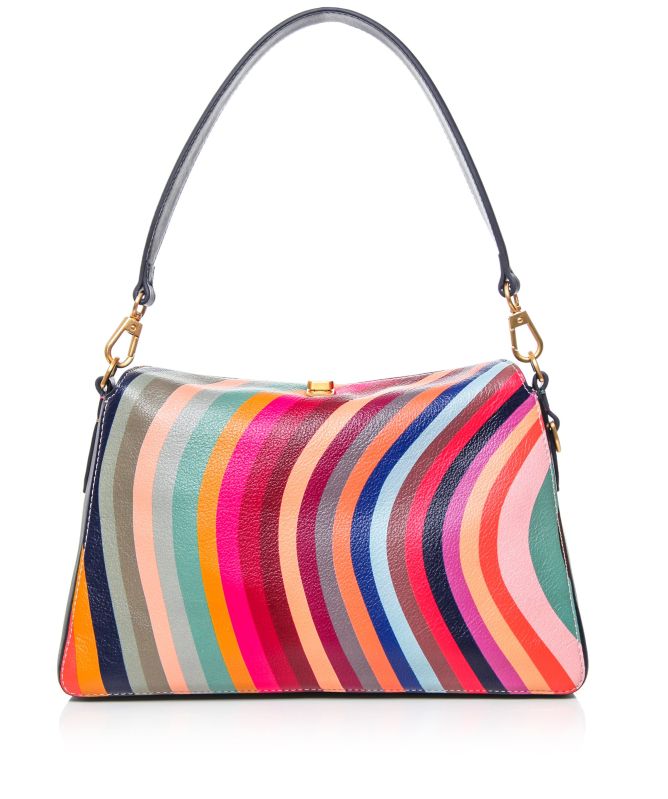 Paul Smith Swirl Print Leather Shoulder Bag