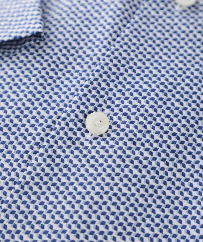 Eton Slim Fit Short Sleeve Print Shirt