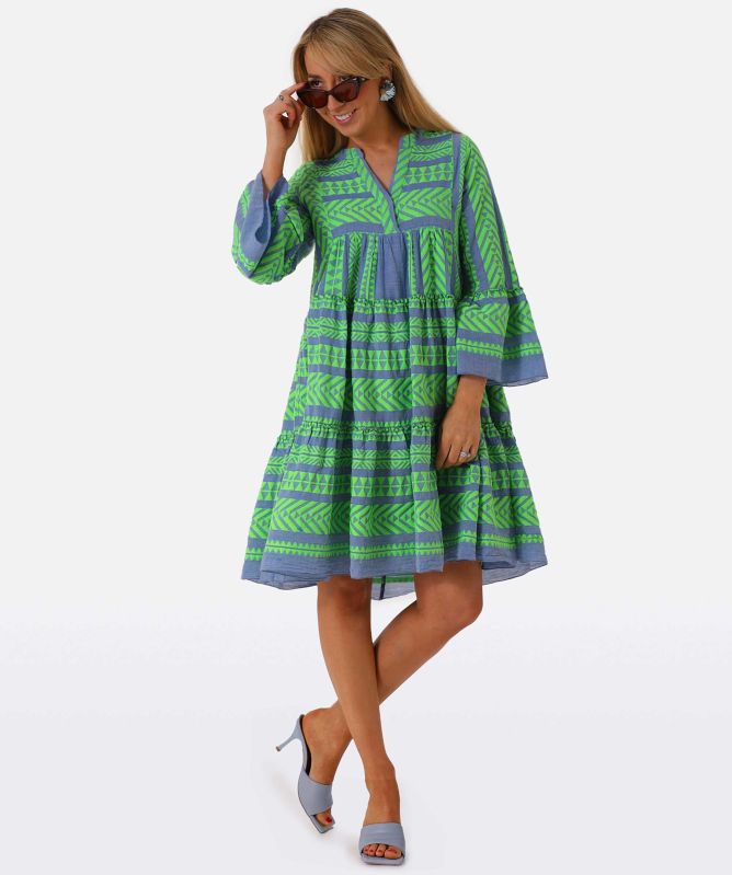 Devotion Twins Ella Cotton Blend Tiered Midi Dress