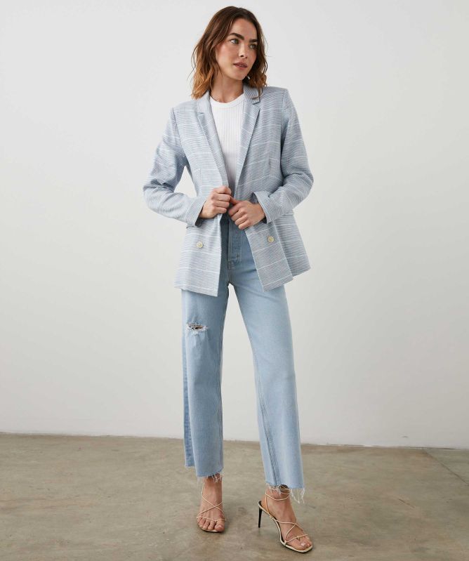 Rails Jac Linen Mix Check Blazer