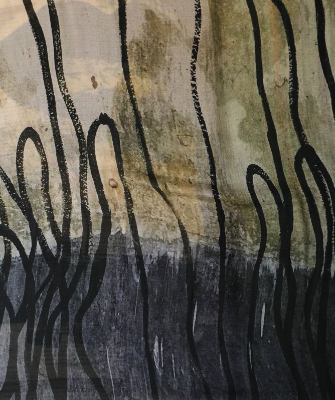 Talking Walls Ava Cables Silk Scarf