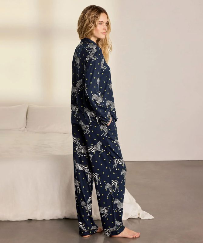 Chelsea Peers Polka Dot Zebra Print Long Pajamas | Jules B