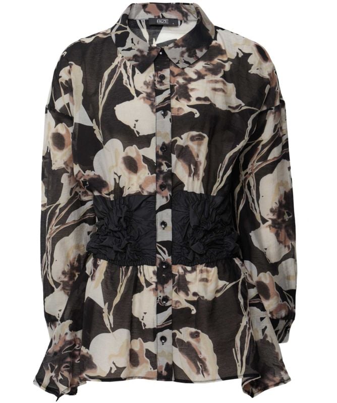 Bize Tulle Belt Shirt