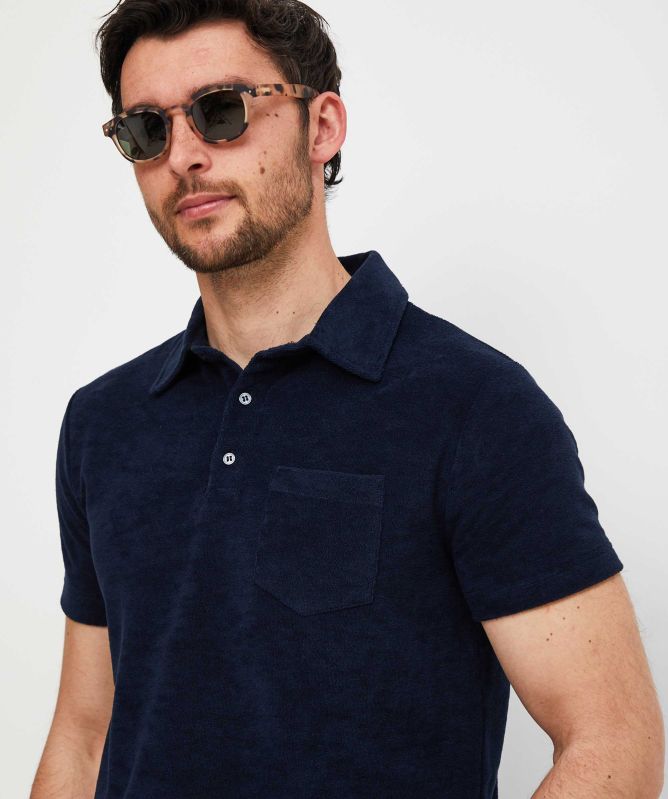 Thomas Maine Terry Jersey Polo Shirt