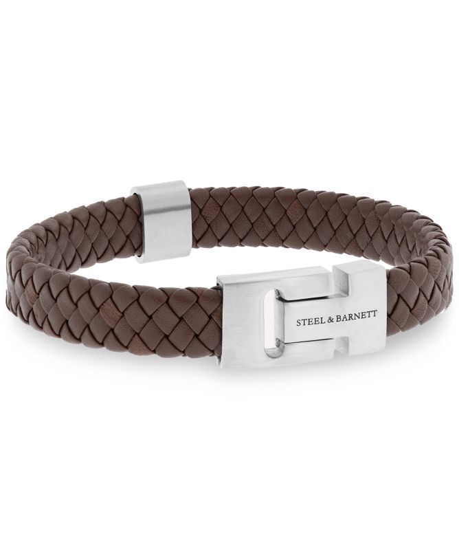 Steel and Barnett Harrison Leather Bracelet