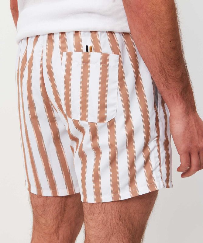BOSS Striped Piranha Swim Shorts