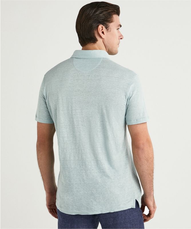 Hackett Slim Fit Linen Polo Shirt