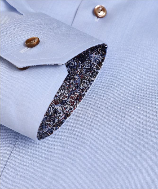 Eton Slim Fit Paisley Trim Shirt