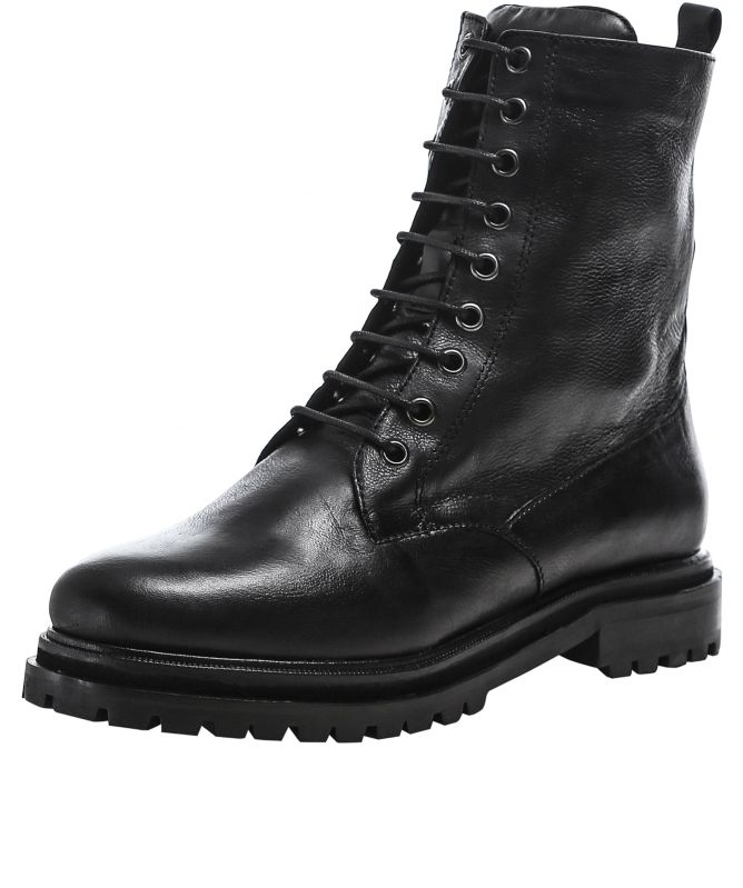 Hudson London Resnick Leather Military Boots