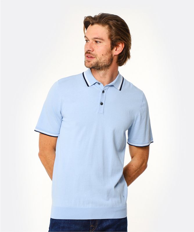 Thomas Maine Pima Cotton Twin Tipped Polo Shirt