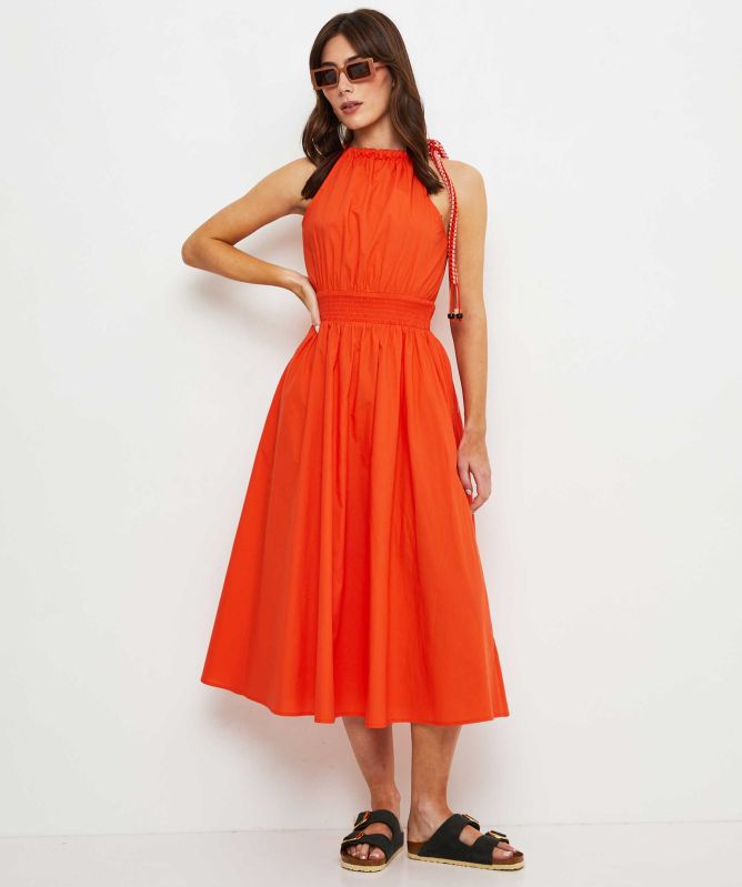 Essentiel Antwerp Fergie Halter Neck Midi Dress