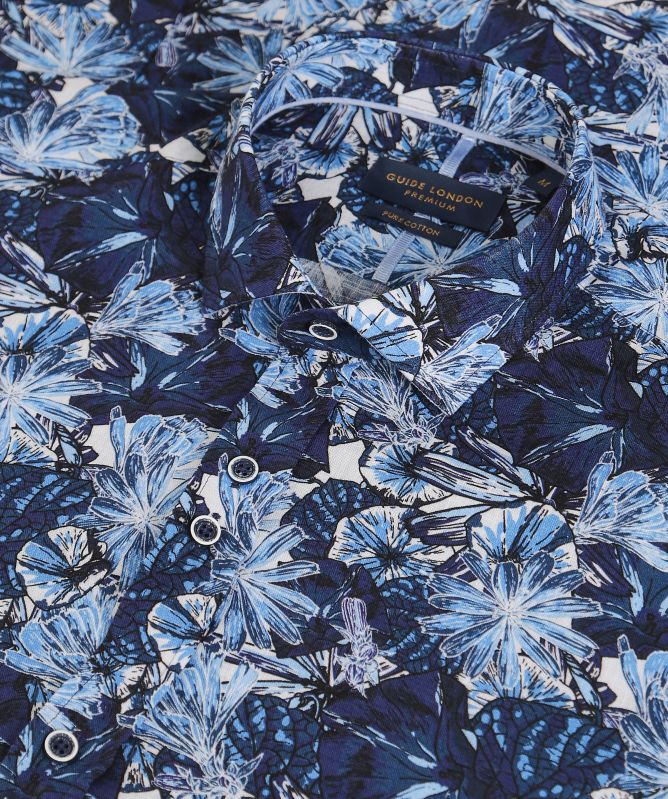 Guide London Short Sleeve Floral Shirt