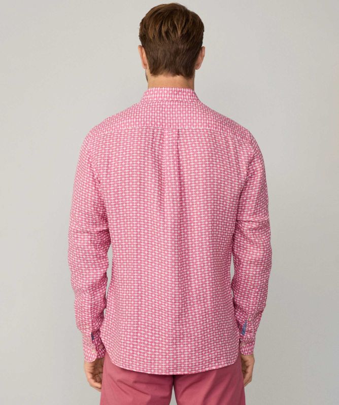 Hackett Linen Star Print Shirt