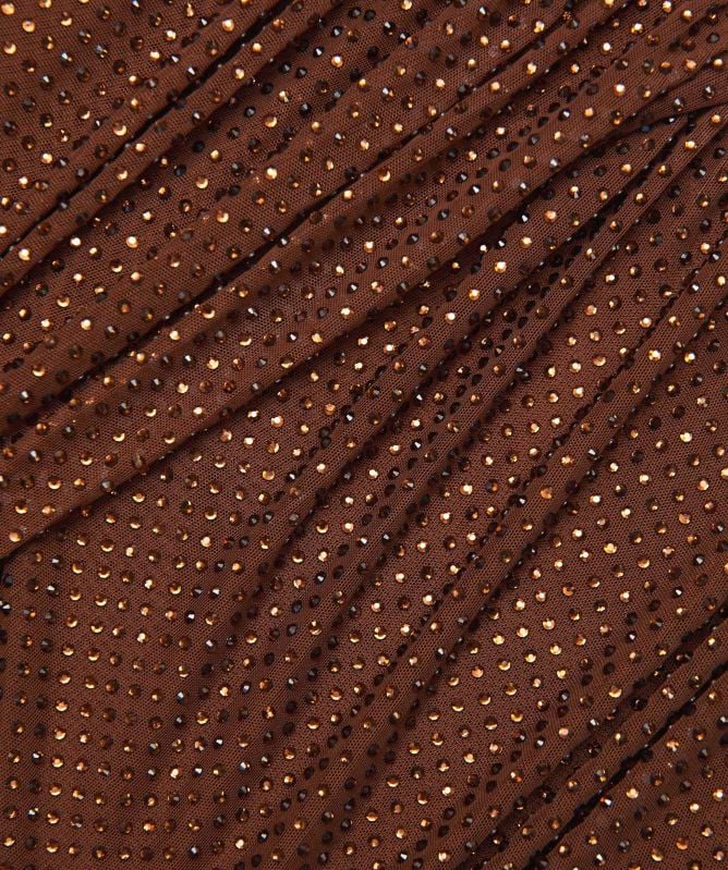 Self-Portrait Rhinestone Mesh Cut Out Top