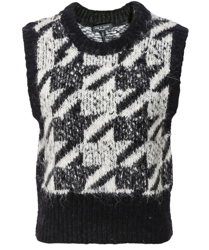 rag & bone Edith Houndstooth Sweater Vest
