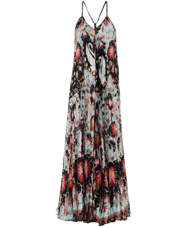 FARM Rio Flowing Beauty Pleated Midi Dress