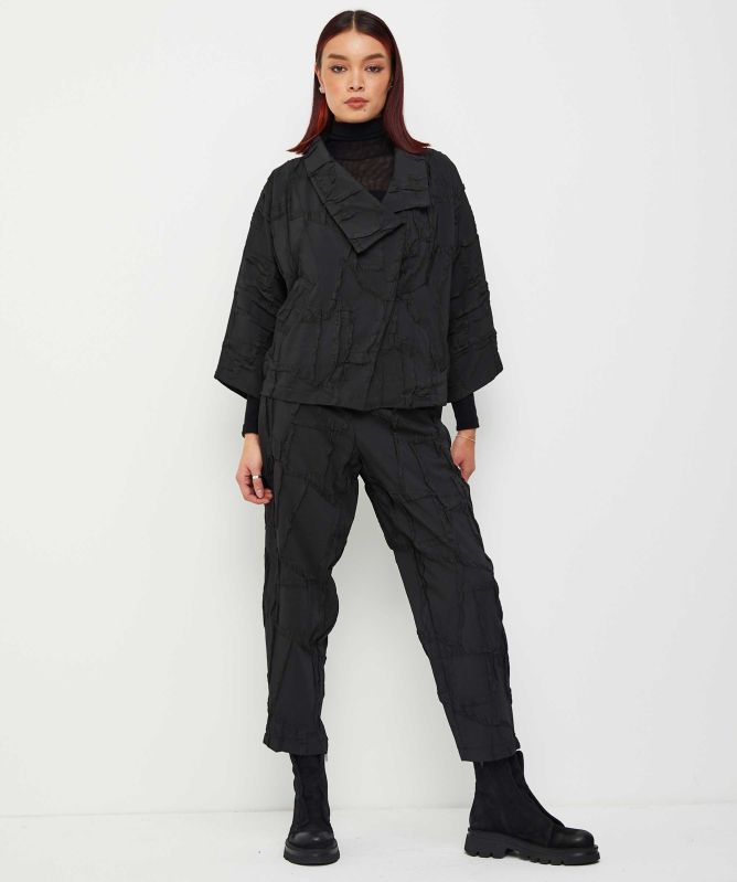 Bize Pleat Detail Cropped Trousers