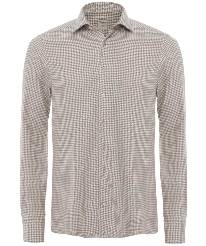 Stenstroms Slimline Houndstooth Flannel Shirt