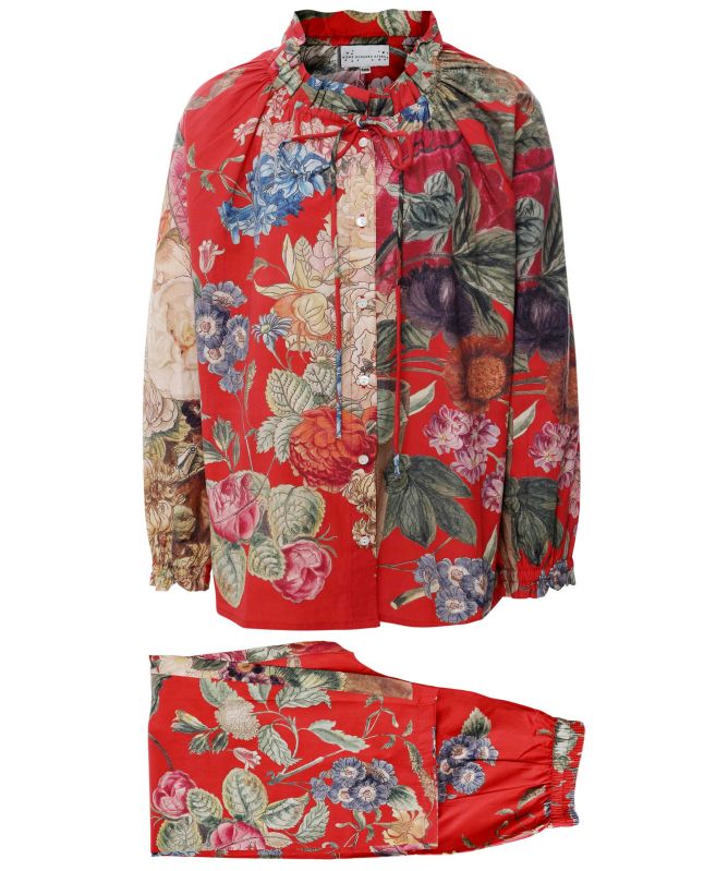 One Hundred Stars Primula Berry Poplin Pyjamas