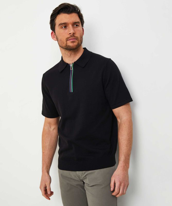 Paul Smith Knitted Zip Polo Shirt