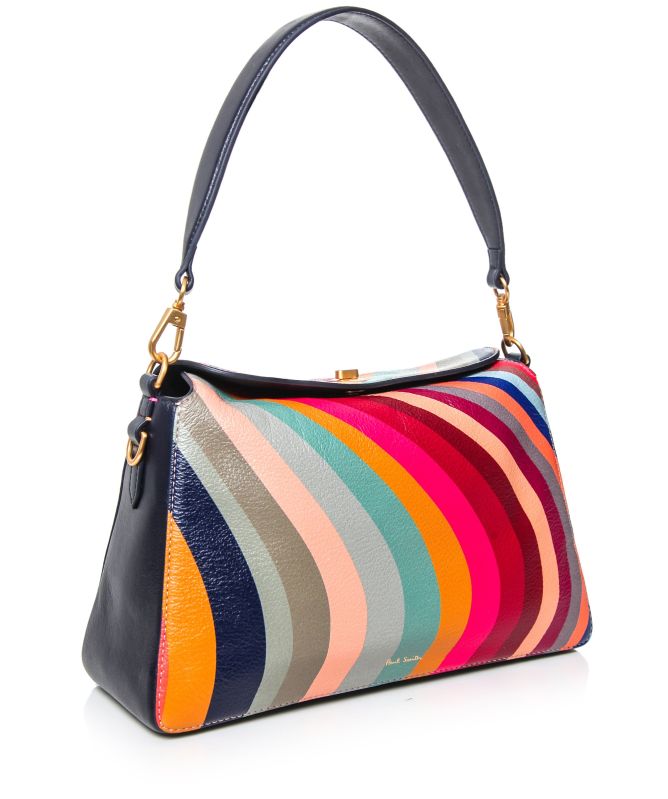 Paul Smith Swirl Print Leather Shoulder Bag