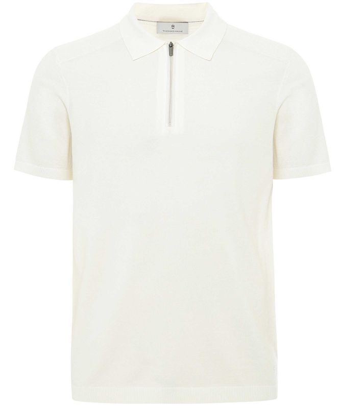 Thomas Maine Merino Zip Polo Shirt