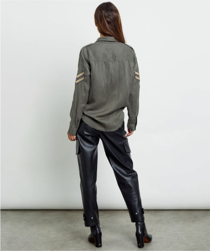 Rails Conrad Military Patch Shirt