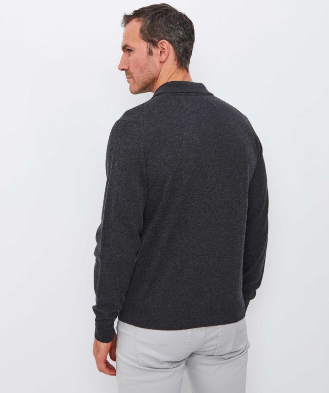Filippo De Laurentiis Wool Cashmere Polo Cardigan