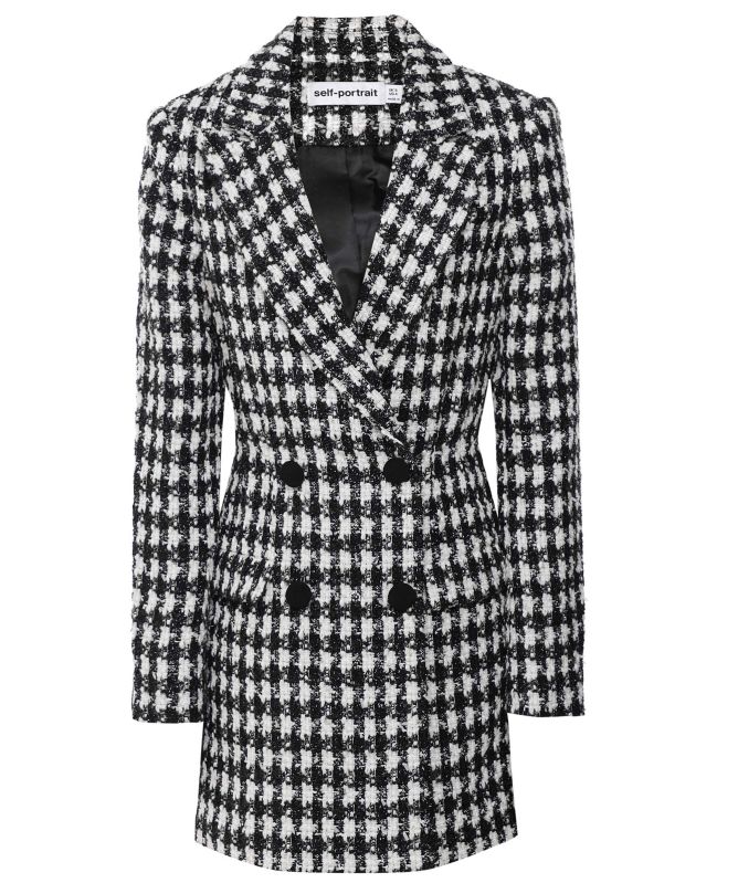 Self-Portrait Boucle Tailored Mini Dress