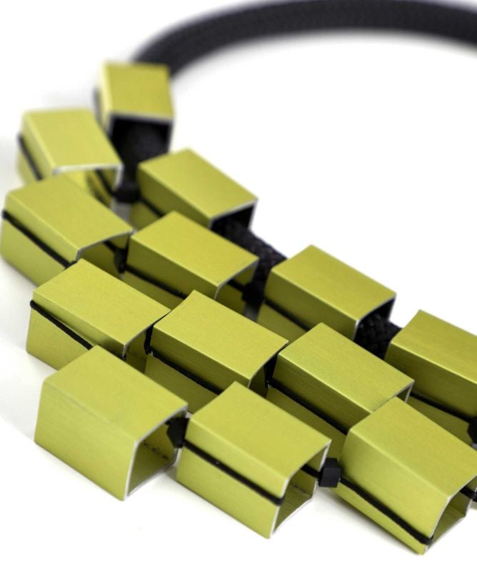 Christina Brampti Aluminium Cube Necklace
