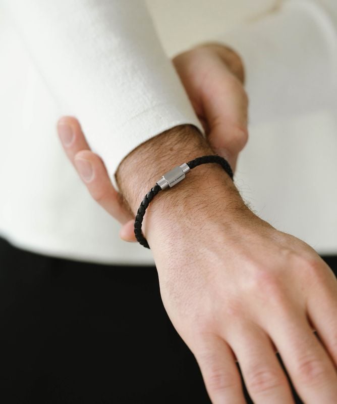 Steel and Barnett Luke Landon Leather Bracelet