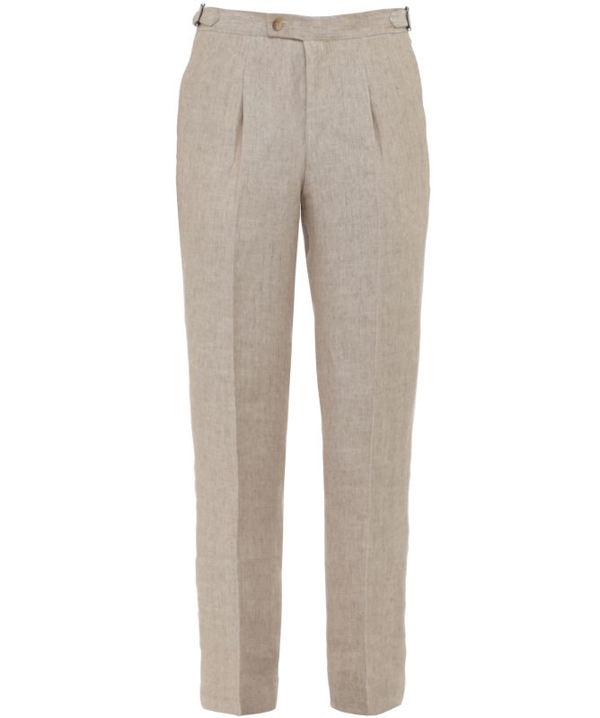 Sand T Mark Belt Pleated Pants