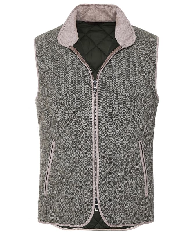 Waterville Water-Repellent Quilted Wool Theo Gilet