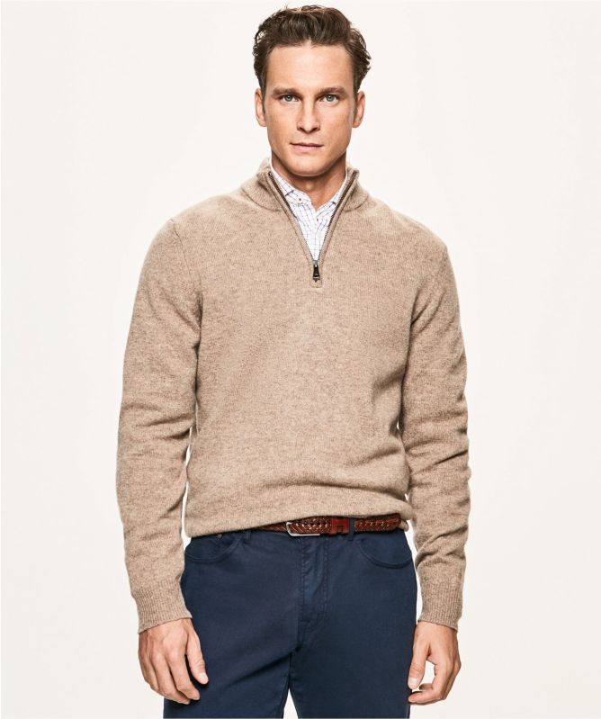 Hackett Lambswool Half-Zip Sweater
