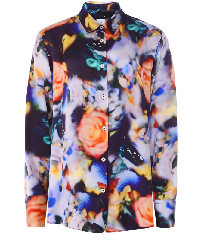 ポールスミス Satin Instant Rose Print Shirt ポールスミス Satin Instant Rose Print Shirt