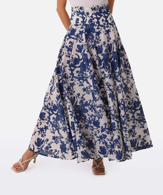 Lavi Debby Cotton Floral Maxi Skirt