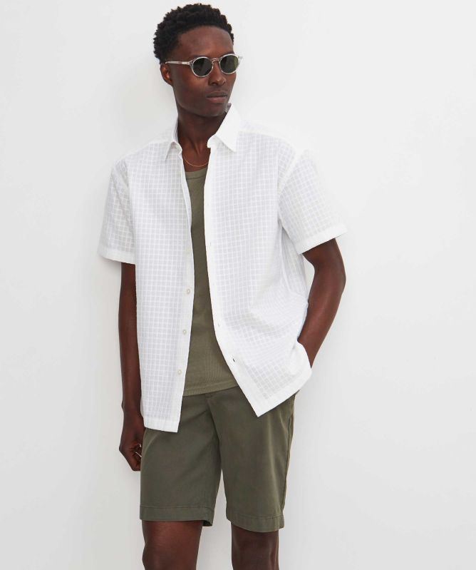 BOSS Relaxed Fit Waffle C-Cory Shirt