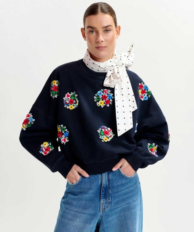 Essentiel Antwerp Itro Floral Embellished Jumper