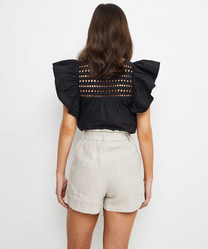 Scarlett Poppies The Linen High-Waisted Shorts