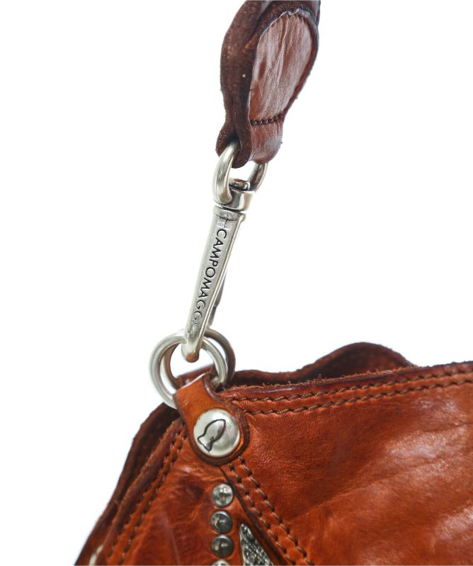 Campomaggi Embellished Leather Medium Shoulder Bag