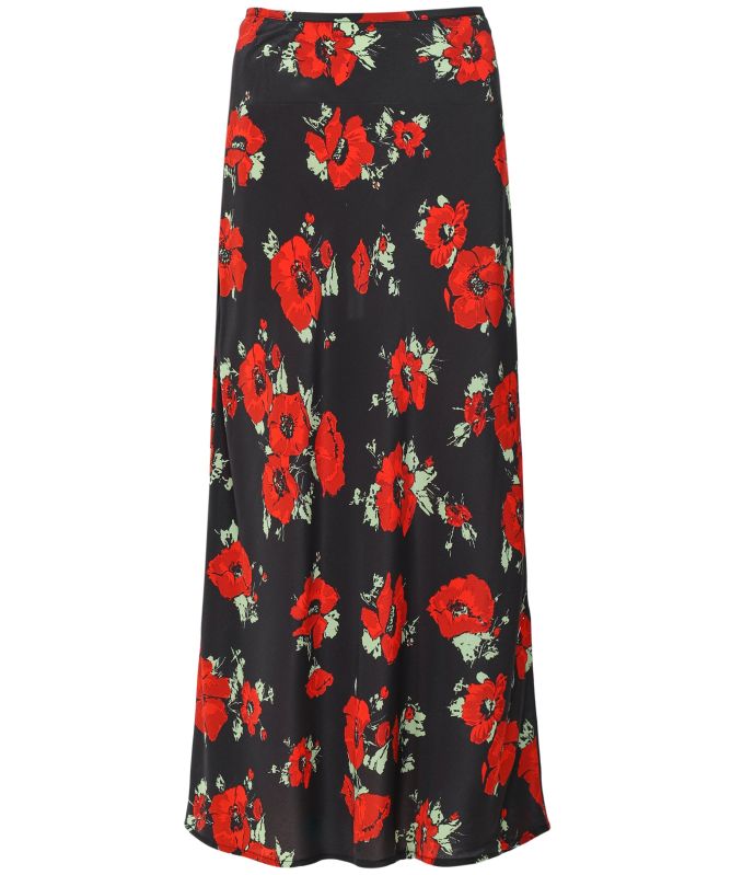RIXO Silk Kelly Poppy Midi Skirt