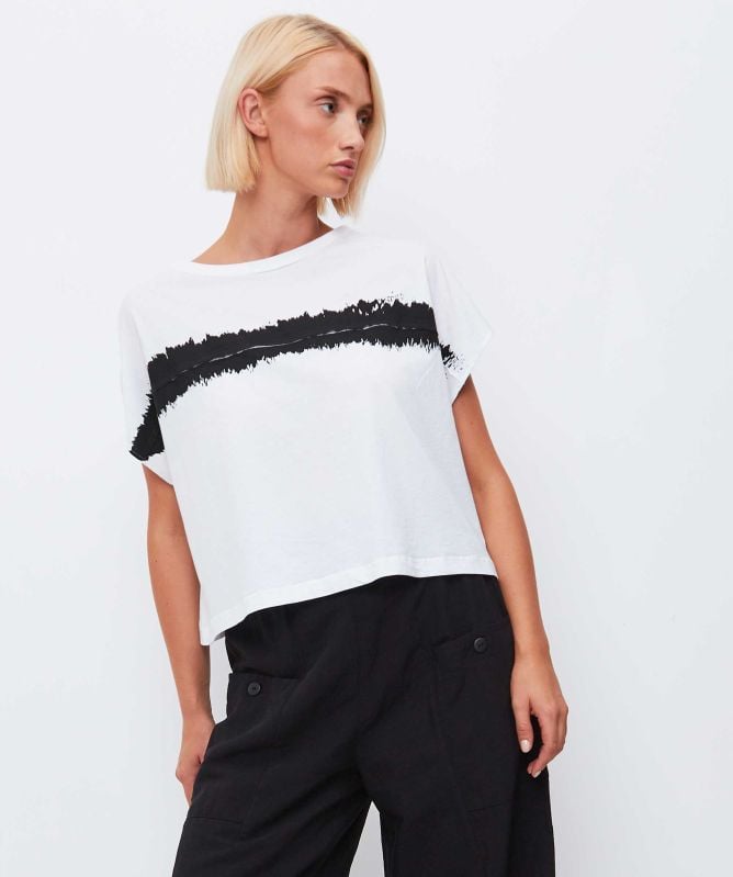 Lurdes Bergada Printed Stripe T-Shirt