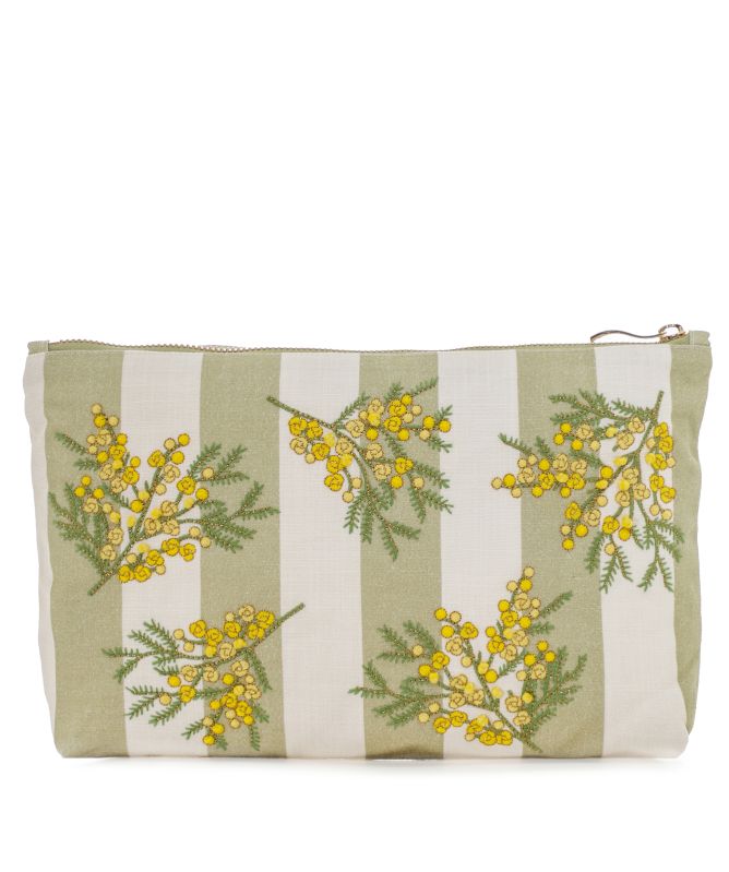Elizabeth Scarlett Mimosa Stripe Printed Everyday Pouch