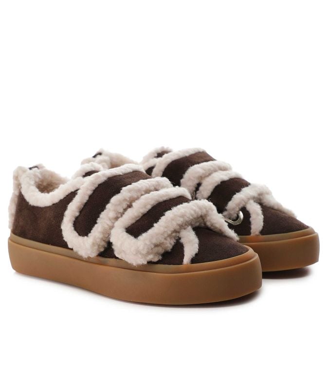 INUIKII Shearling Low Velcro Trainers
