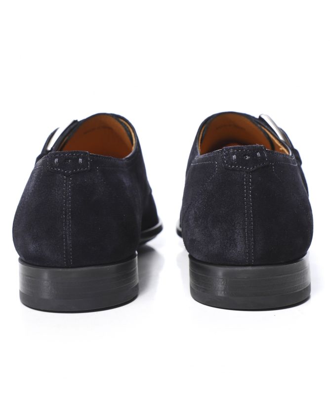 Magnanni Suede Monk Strap Shoes