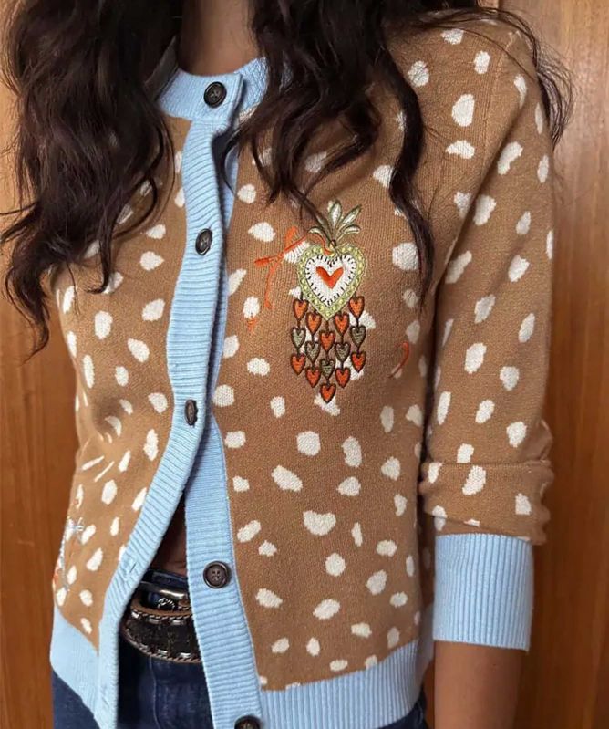 Never Fully Dressed Hollie Deer Print Cardigan