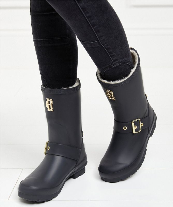 Holland Cooper Sherpa Chelsea Wellington Boots