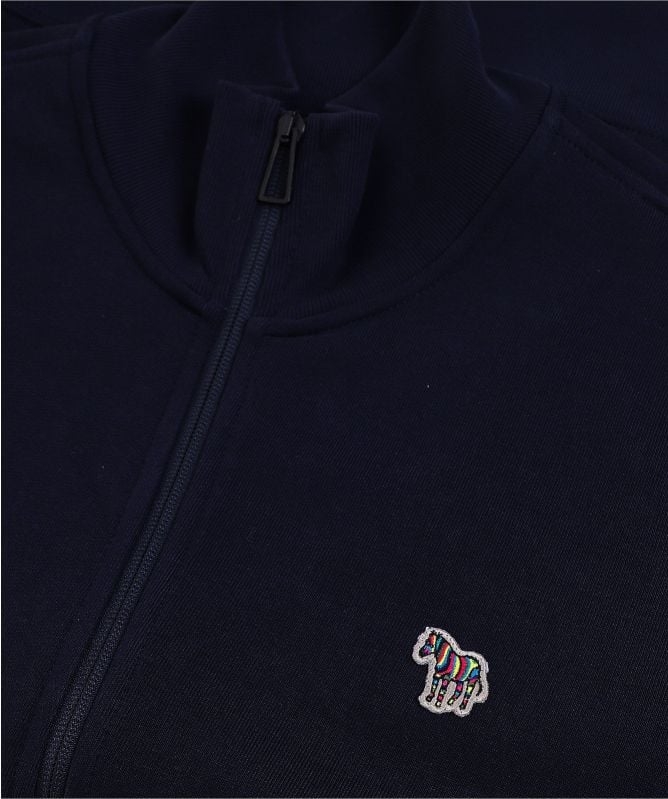 Paul Smith Organic Cotton Zip-Through Zebra Sweatshirt
