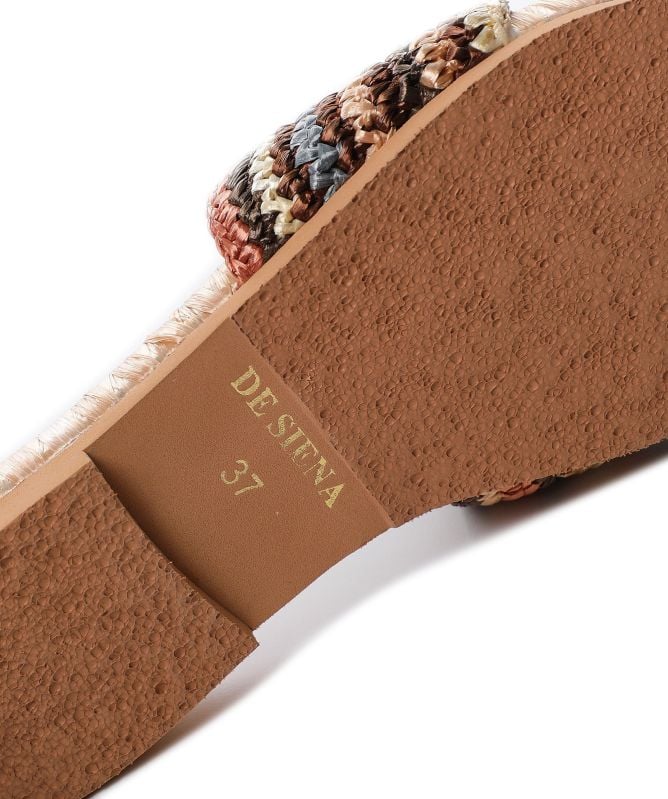 De Siena Ibiza Striped Raffia Resort Sliders